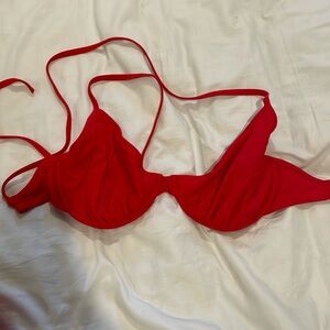 Body Glove Cherry Red Bikini Top DD with FREE matching size Large bikini bottom